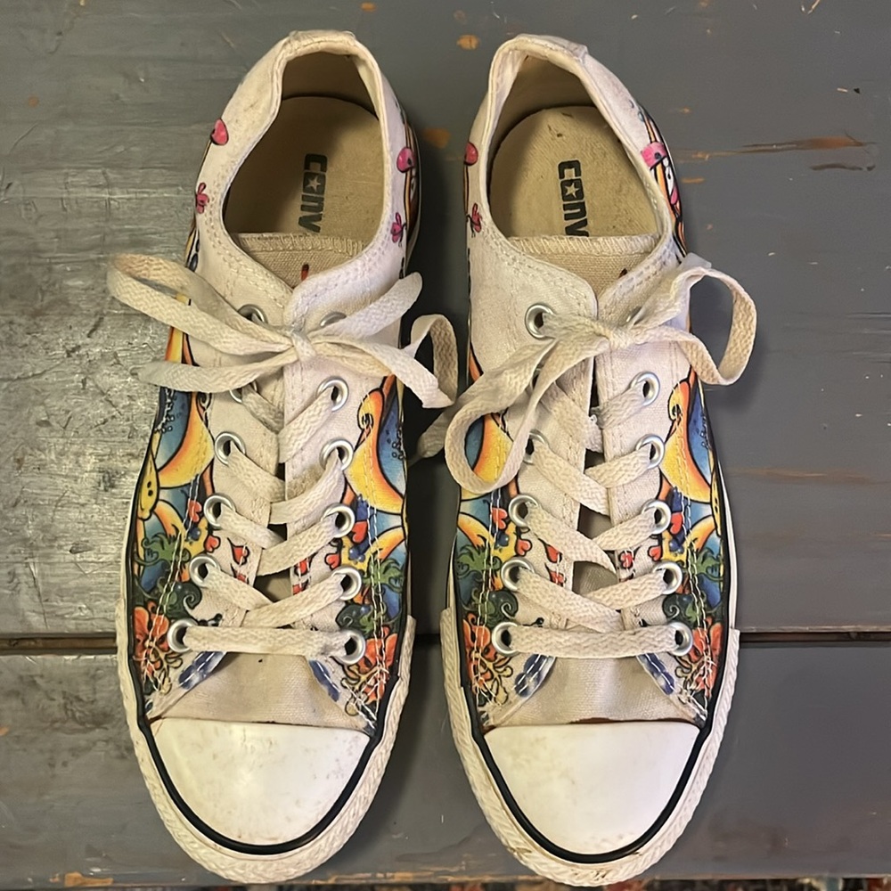 Rare Limited Edition Drew Brophy Converse All Star Sneakers 8 Art to Wear